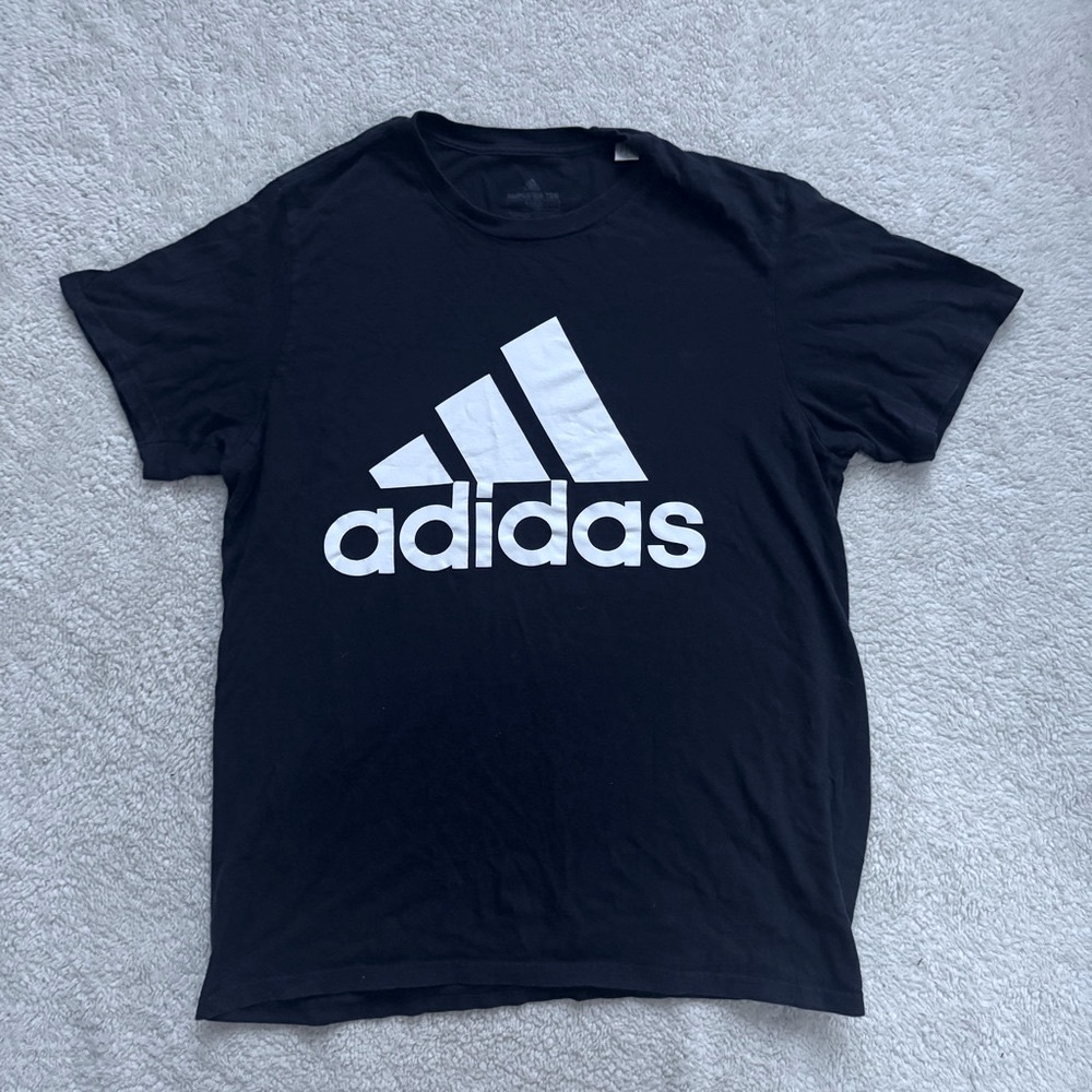 Adidas Amplifier Tee Navy with White Logo Men’s Size M